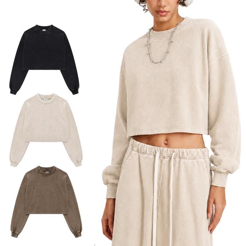 Women's Cropped Long-Sleeve T-Shirt