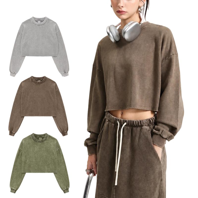 Women's Cropped Long-Sleeve T-Shirt