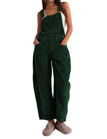 ✨Womens Corduroy Adjustable Wide Leg Romper Overalls
