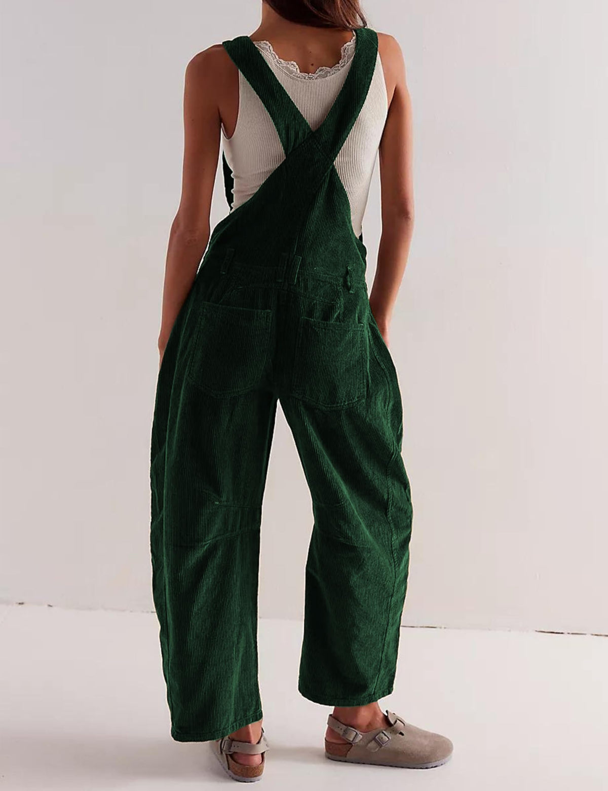 ✨Womens Corduroy Adjustable Wide Leg Romper Overalls