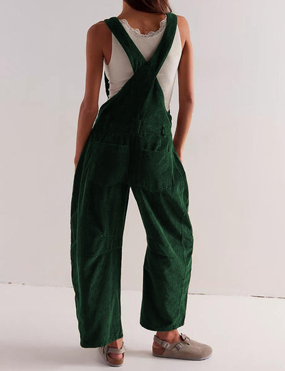 ✨Womens Corduroy Adjustable Wide Leg Romper Overalls