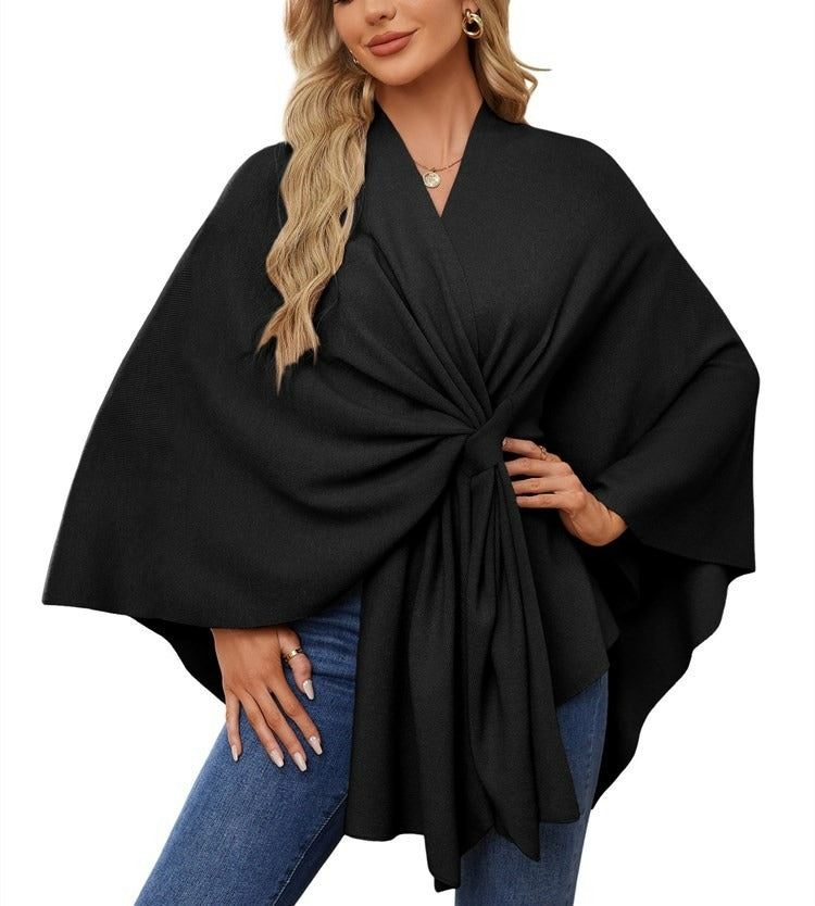 🔥Women's Elegant Shawl Wraps Soft Open Front Poncho Sweater(Buy 2 Free Shipping)