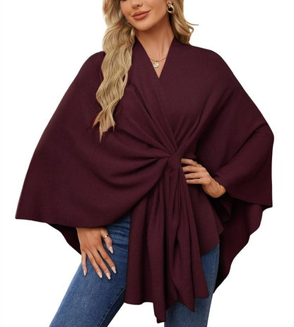 🔥Women's Elegant Shawl Wraps Soft Open Front Poncho Sweater(Buy 2 Free Shipping)