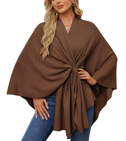 🔥Women's Elegant Shawl Wraps Soft Open Front Poncho Sweater(Buy 2 Free Shipping)