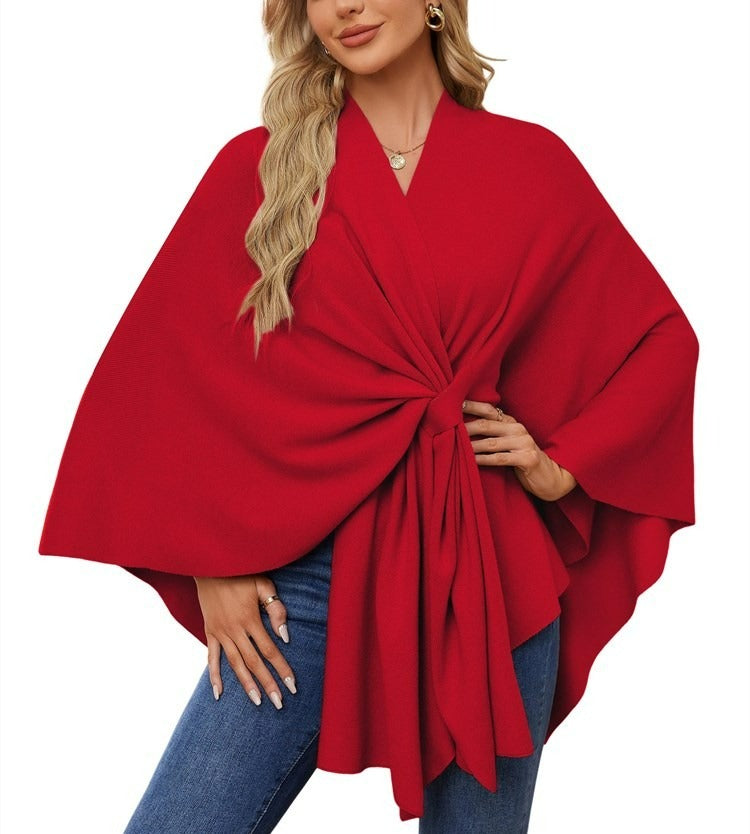 🔥Women's Elegant Shawl Wraps Soft Open Front Poncho Sweater(Buy 2 Free Shipping)