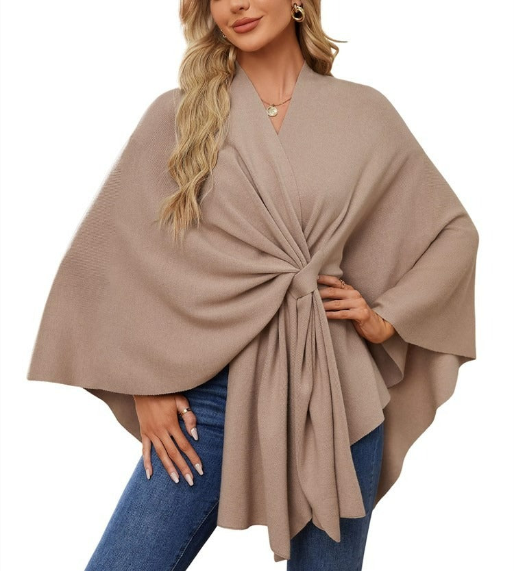 🔥Women's Elegant Shawl Wraps Soft Open Front Poncho Sweater(Buy 2 Free Shipping)