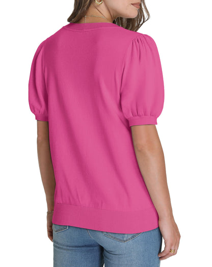 Women's Lightweight Puff Short Sleeve Sweater(Buy 2 Free Shipping)