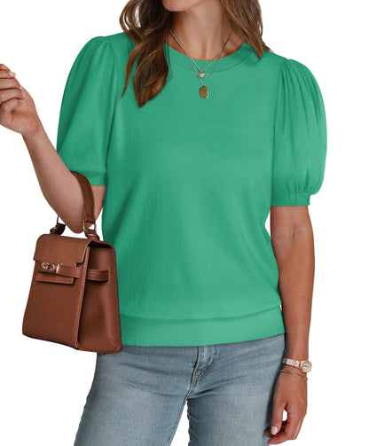 Women's Lightweight Puff Short Sleeve Sweater(Buy 2 Free Shipping)