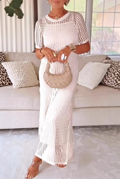2026 Summer Resort Style Women's Spaghetti Strap Dress with Hollowed-out Cover-up Two-Piece Set(BUY 2 FREE SHIPPING)