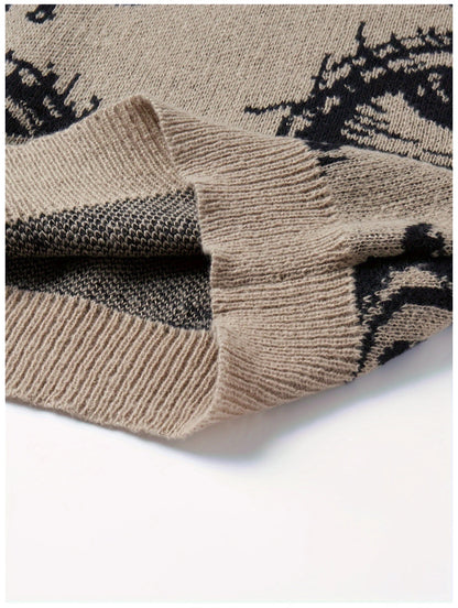 Vintage Eye Graphic Knit Sweater