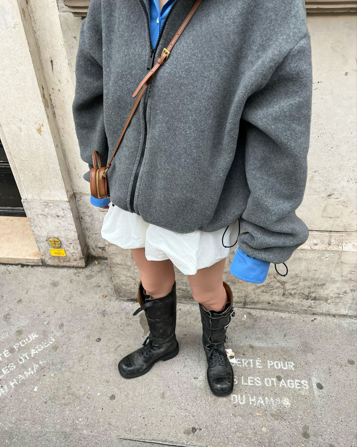 Oversized Fleece Zip-Up Jacket