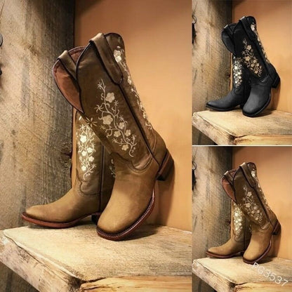 Vintage Embroidered Rider Boots
