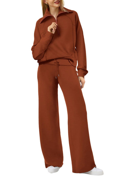 Women's Navy Collar Half Zip Suit (Buy 2 Free Shipping)