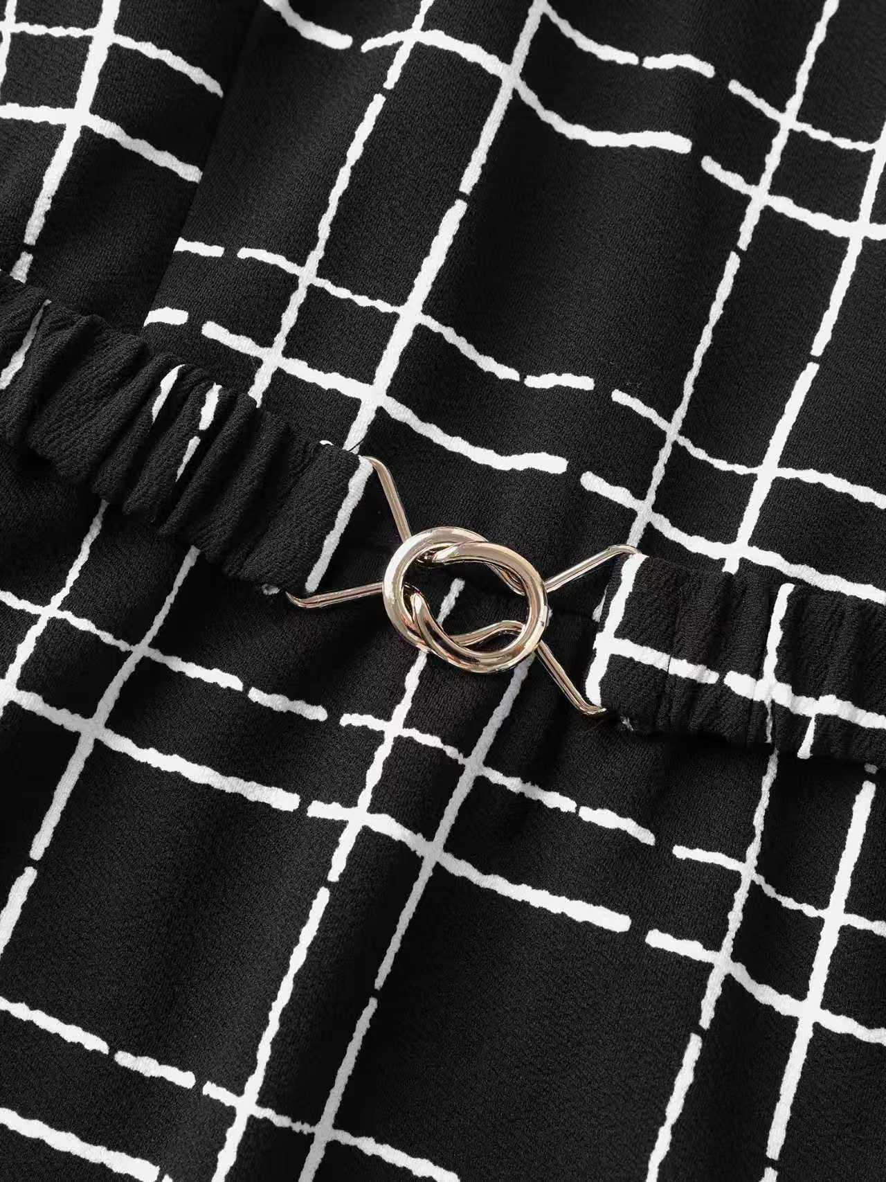 Plus Size Plaid Midi Dress
