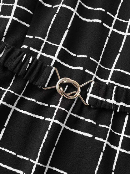 Plus Size Plaid Midi Dress
