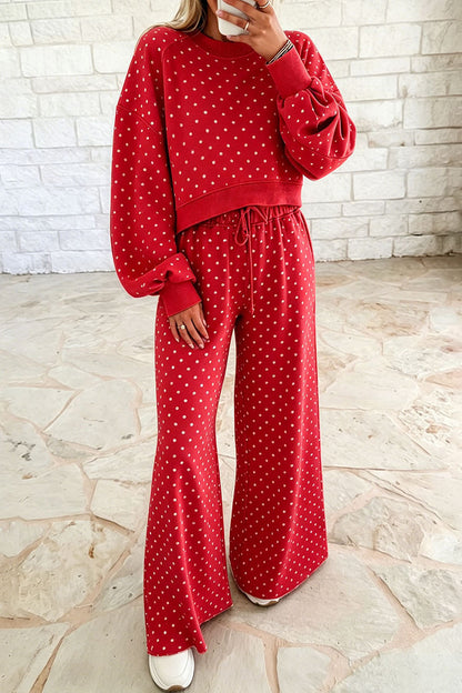 Women's Polka Dot 2 Piece Outfit