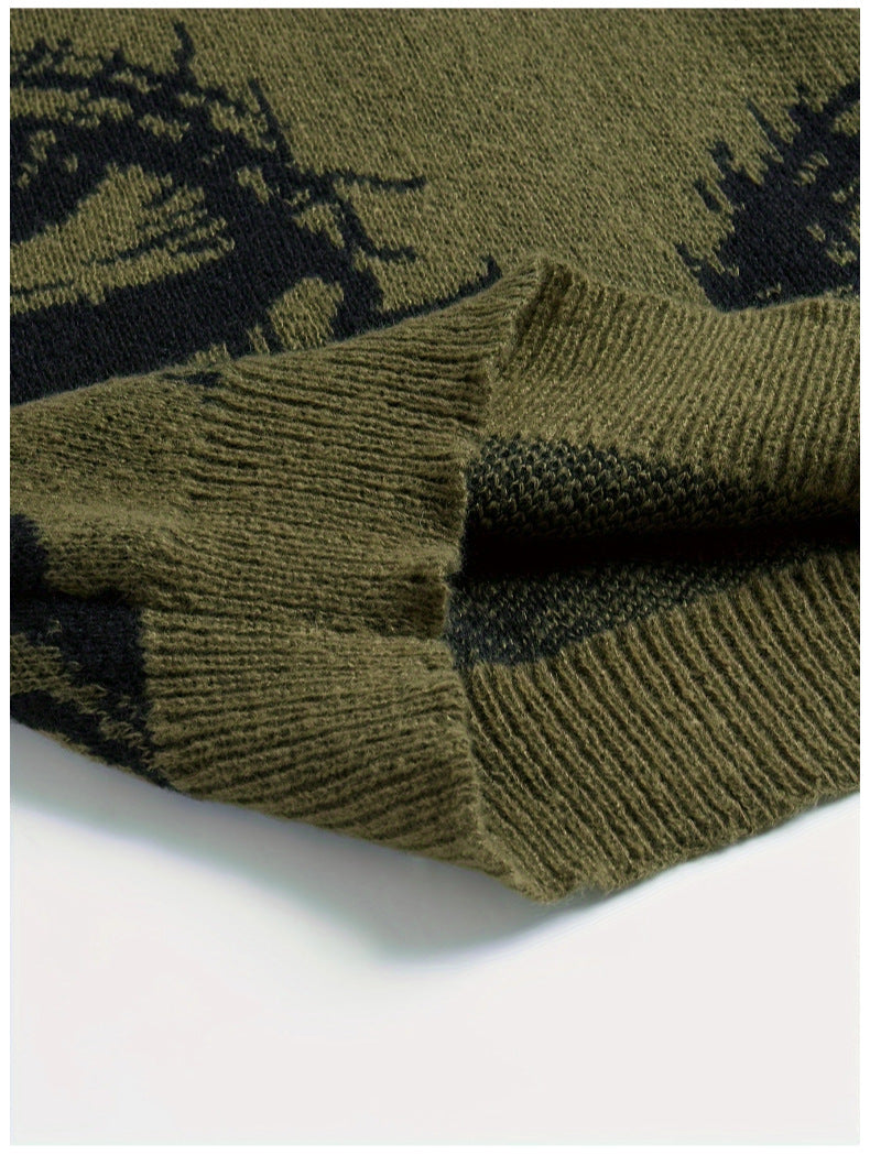 Vintage Eye Graphic Knit Sweater