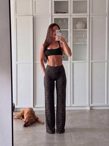 Women's high-waisted flared yoga pants