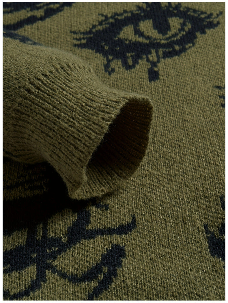 Vintage Eye Graphic Knit Sweater