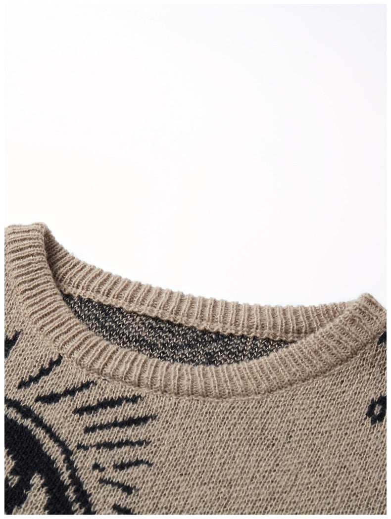 Vintage Eye Graphic Knit Sweater