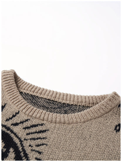 Vintage Eye Graphic Knit Sweater