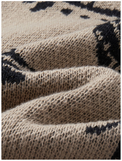 Vintage Eye Graphic Knit Sweater