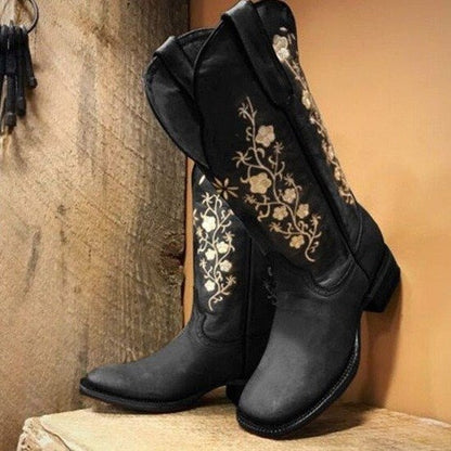 Vintage Embroidered Rider Boots