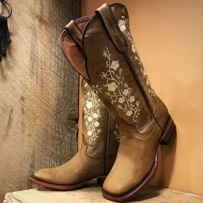 Vintage Embroidered Rider Boots