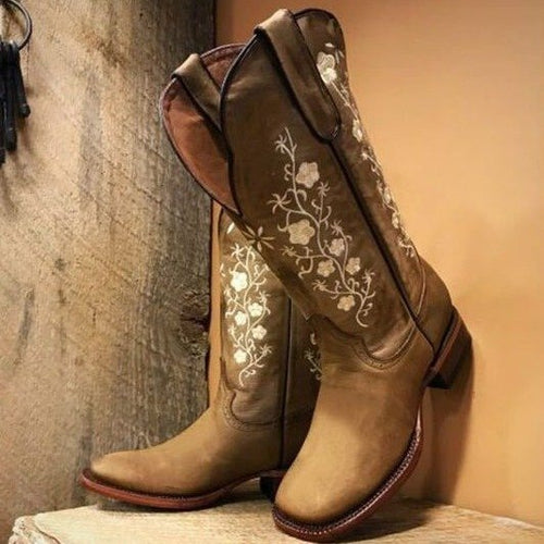 Vintage Embroidered Rider Boots