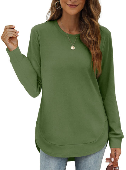Women's High Low Curved Hem Tops (Buy 2 Free Shipping)