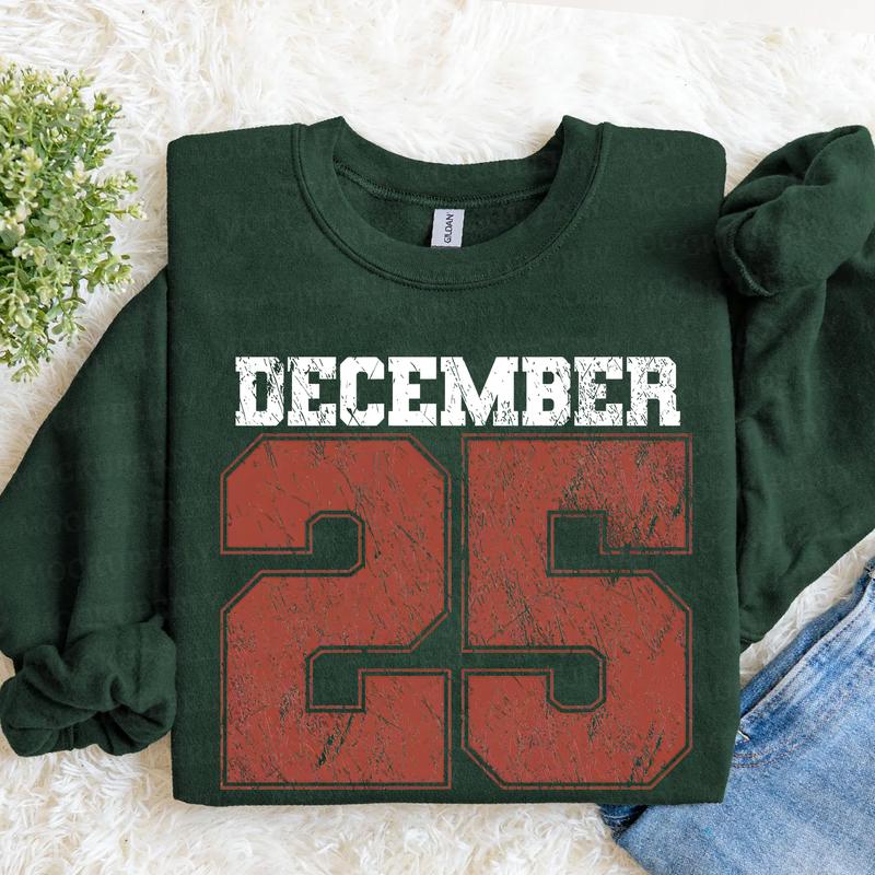 December 25 Retro Christmas Sweatshirt (Buy 2 Free Shipping)