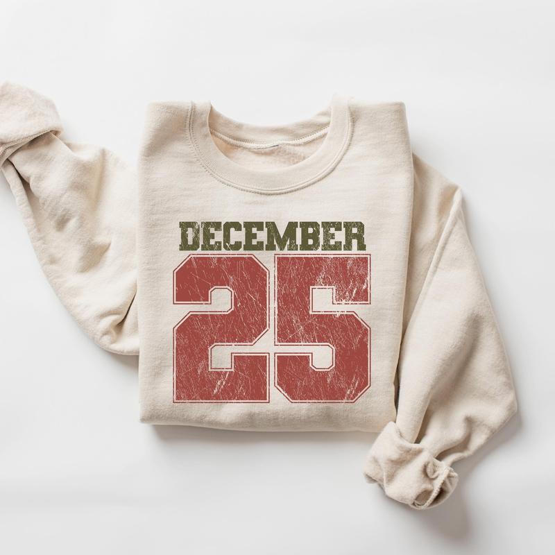 December 25 Retro Christmas Sweatshirt (Buy 2 Free Shipping)