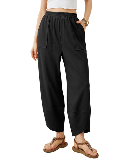 Womens Baggy Wide Leg Pants Casual Elastic Waisted Palazzo Harem Pants with Pockets(BUY 2 FREE SHIPPING)