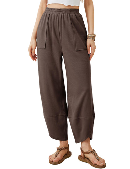 Womens Baggy Wide Leg Pants Casual Elastic Waisted Palazzo Harem Pants with Pockets(BUY 2 FREE SHIPPING)