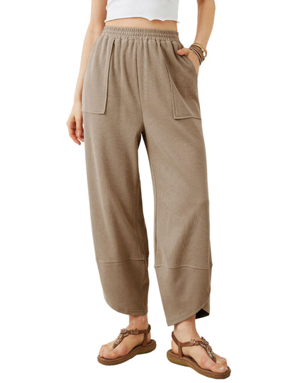 Womens Baggy Wide Leg Pants Casual Elastic Waisted Palazzo Harem Pants with Pockets(BUY 2 FREE SHIPPING)