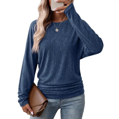 Limited time sale🔥Women's Fall Ruched Hem Lightweight Sweaters