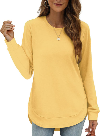Women's High Low Curved Hem Tops (Buy 2 Free Shipping)