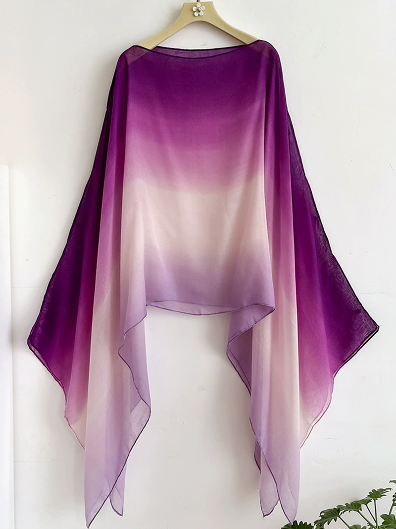 Elegant sunscreen gradient color thin shawl cloak(BUY 2 FREE SHIPPING)