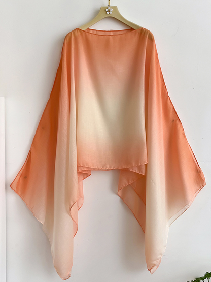 Elegant sunscreen gradient color thin shawl cloak(BUY 2 FREE SHIPPING)