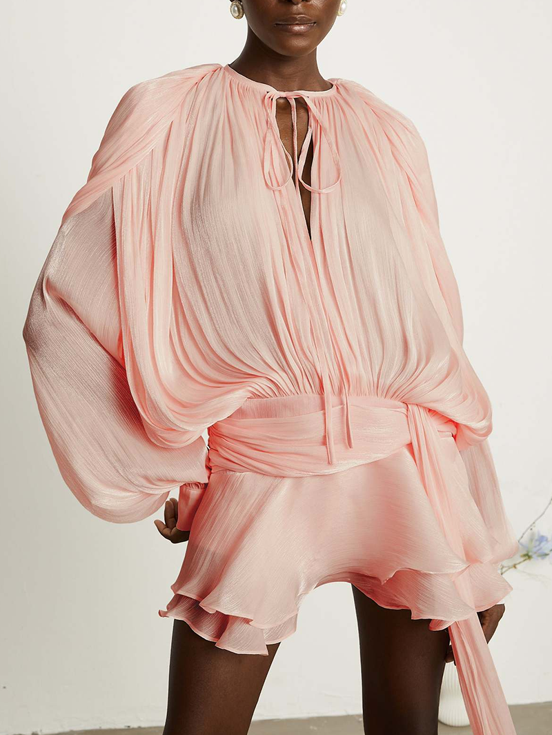 French-style ruffled and gathered short dress with leggings(BUY 2 FREE SHIPPING)