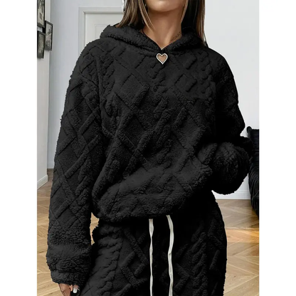 Women's Plush Textured Hooded Lounge