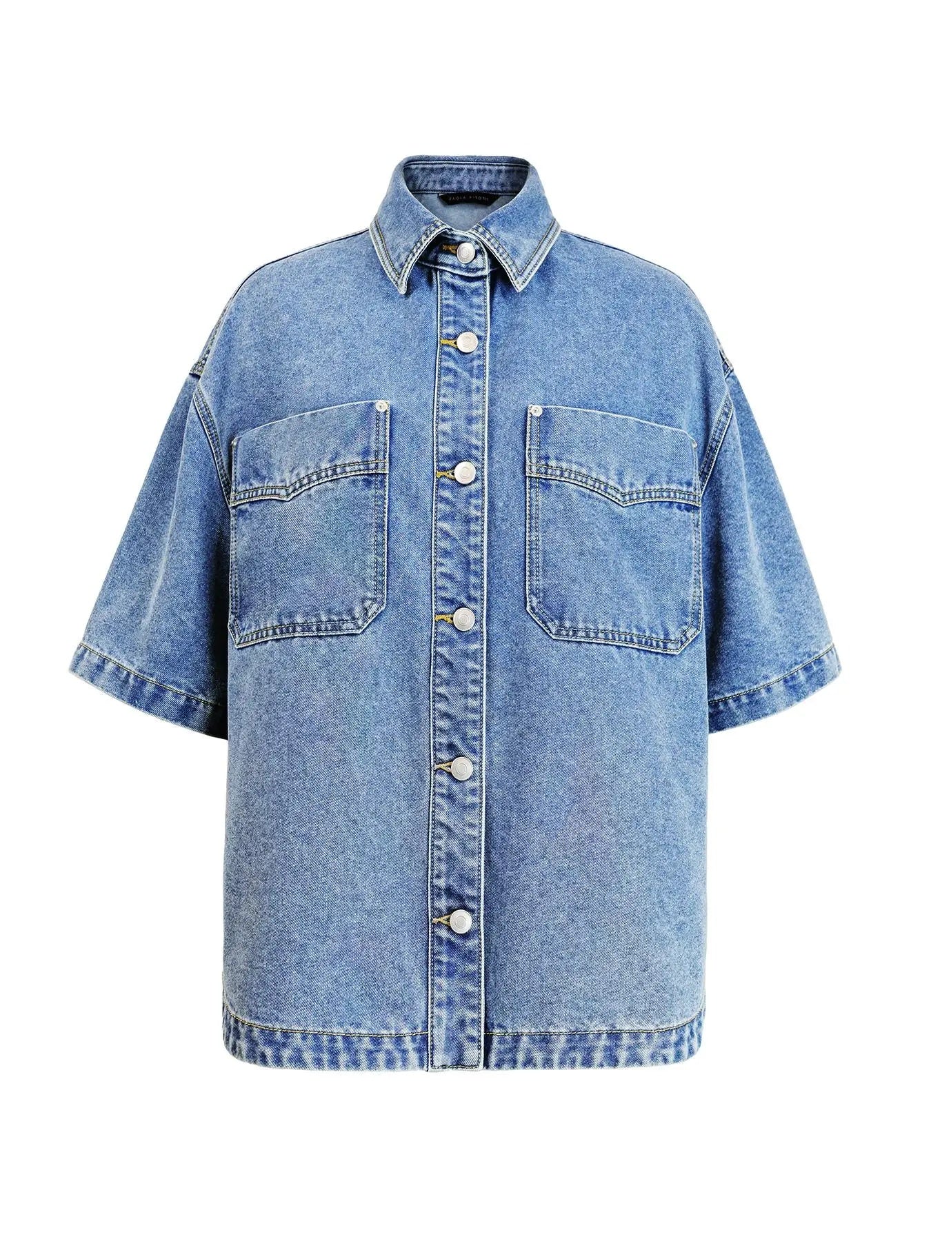 Women's Denim Coats, Jacket, Casual Short Sleeve Shirt Top for Summer