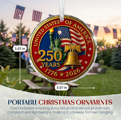 250 Anniversary USA Ornament for 4th of July Decorations