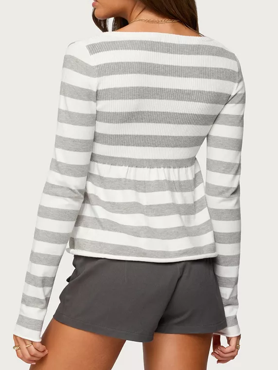Stripe Babydoll Sweater