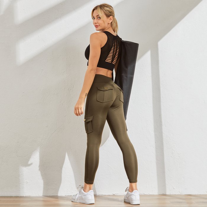 Women's Pocket Sexy Stretch Leggings Fitness Track Pants