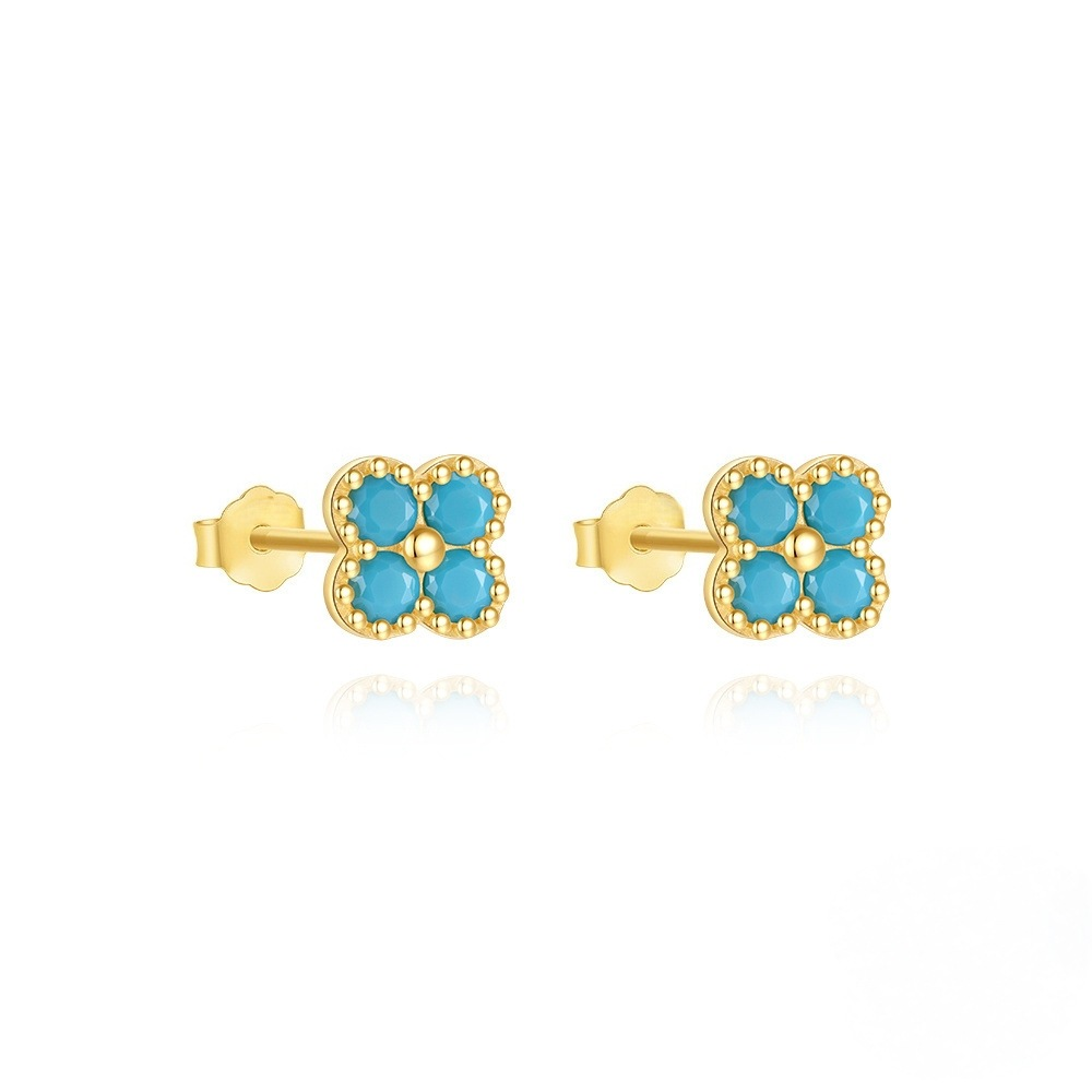 Women's Clover Jewelry Set: Necklace, Earrings & Ring