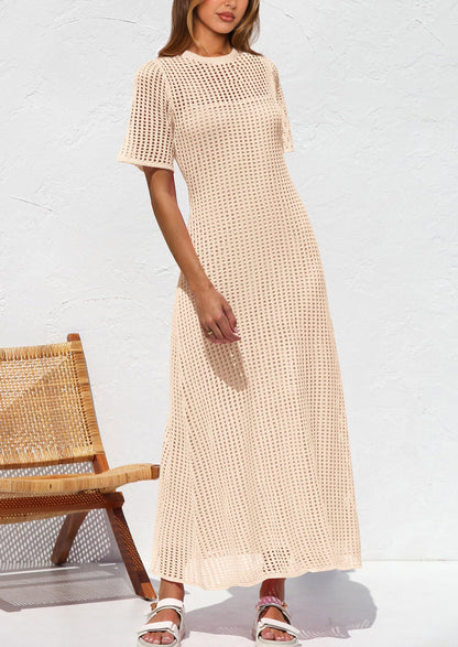 HOT SALE Women's Hollow Cover Up and Slip Dress Two-Piece Dress