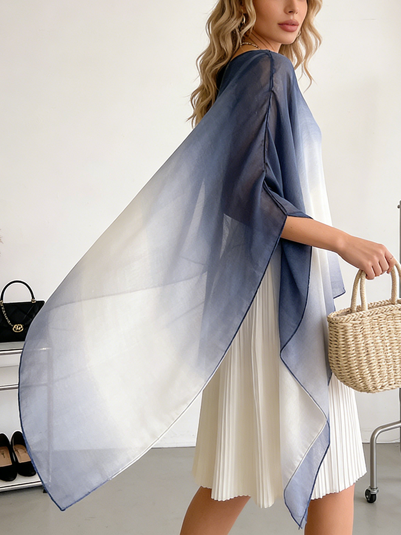 Elegant sunscreen gradient color thin shawl cloak(BUY 2 FREE SHIPPING)