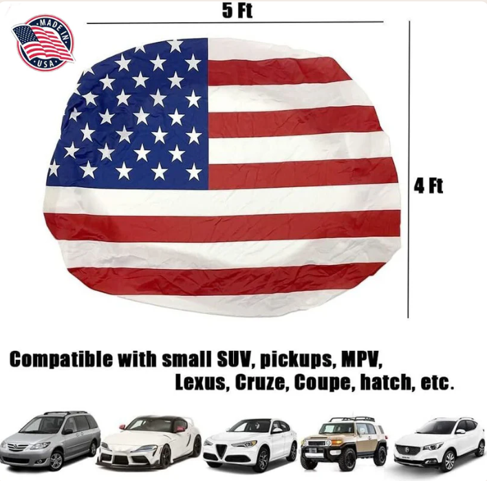 🎉4th Of July Flash Sale 65K+🔥Patriotic American Flag Car Hood Cover 🇺🇸🚗【Buy 2 Free Shipping】