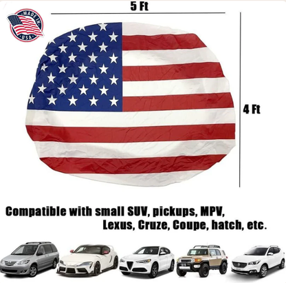 🎉4th Of July Flash Sale 65K+🔥Patriotic American Flag Car Hood Cover 🇺🇸🚗【Buy 2 Free Shipping】